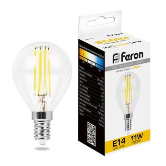 Лампа светодиодная Feron LB-511 Шарик E14 11W 230V 2700K, 38013