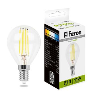 Лампа светодиодная Feron LB-511 Шарик E14 11W 230V 4000K, 38014
