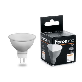 Лампа светодиодная Feron.PRO LB-1606 MR16 G5.3 6W 175-265V 2700K, 38083
