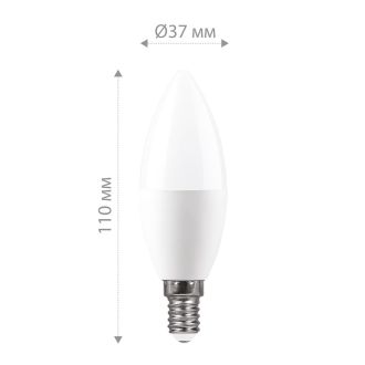 Лампа светодиодная Feron LB-970 Свеча E14 13W 175-265V 6400K, 38109