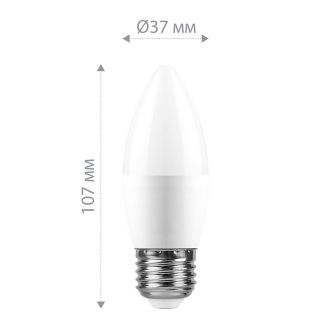 Лампа светодиодная Feron LB-970 Свеча E27 13W 175-265V 2700K, 38110