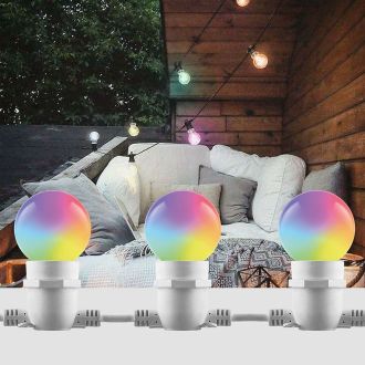 Лампа светодиодная Feron LB-371 Шар матовый E27 3W 230V RGB плавная смена цвета, 38115
