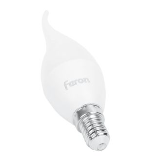 Лампа светодиодная Feron LB-570 Свеча на ветру E14 9W 175-265V 6400K, 38136