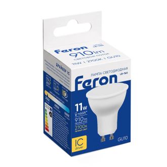 Лампа светодиодная Feron LB-760 MR16 GU10 11W 175-265V 2700K, 38140