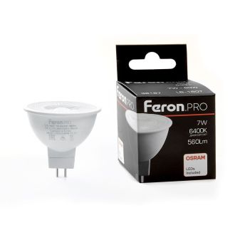 Лампа светодиодная Feron.PRO LB-1607 G5.3 7W 175-265V 6400K, 38187