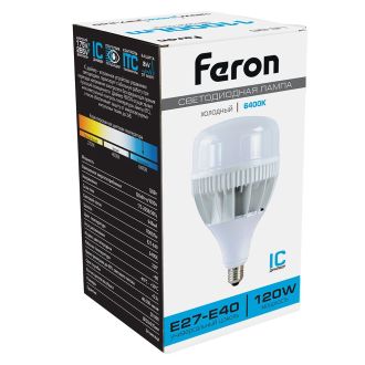 Лампа светодиодная Feron LB-65 E27-E40 120W 175-265V 6400K, 38197
