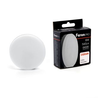 Лампа светодиодная Feron LB-1506 GX53 6W 175-265V 6400K OSRAM LED, 38201