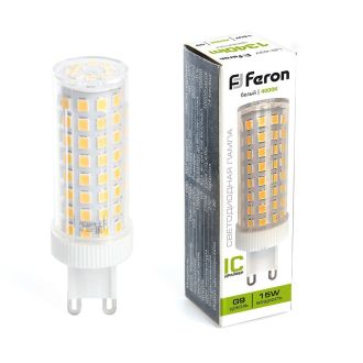 Лампа светодиодная Feron LB-437 G9 15W 175-265V 4000K, 38213