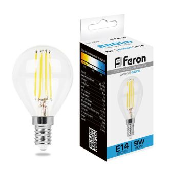 Лампа светодиодная Feron LB-509 Шарик E14 9W 230V 6400K, 38223