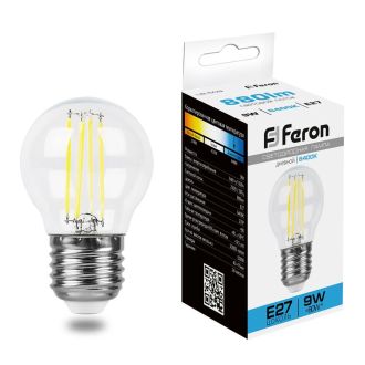 Лампа светодиодная Feron LB-509 Шарик E27 9W 230V 6400K, 38224