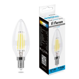 Лампа светодиодная Feron LB-713 Свеча E14 11W 230V 6400K, 38231
