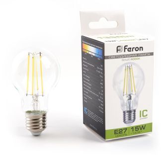 Лампа светодиодная Feron LB-615 Шар E27 15W 175-265V 4000K, 38242