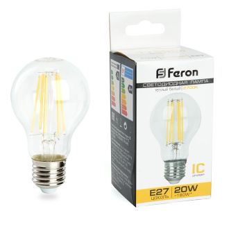 Лампа светодиодная Feron LB-620 Шар E27 20W 175-265V 2700K, 38245
