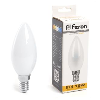 Лампа светодиодная Feron LB-717 Свеча E14 15W 230V 2700K, 38255