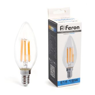 Лампа светодиодная Feron LB-717 Свеча E14 15W 230V 6400K, 38259