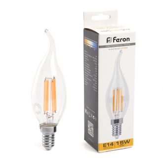 Лампа светодиодная Feron LB-718 Свеча на ветру E14 15W 230V 2700K, 38261