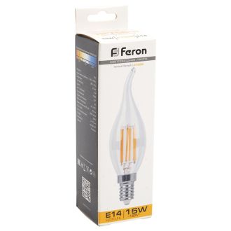 Лампа светодиодная Feron LB-718 Свеча на ветру E14 15W 230V 2700K, 38261