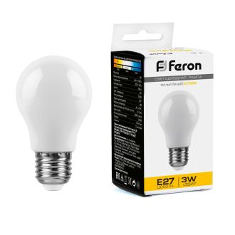 Лампа светодиодная Feron LB-375 E27 3W матовая 230V 2700K, 38266