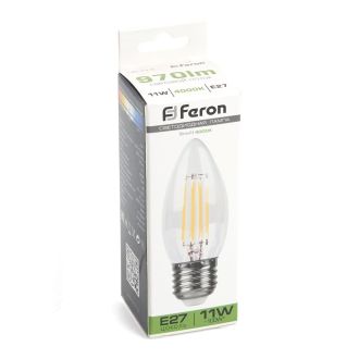 Лампа светодиодная Feron LB-713 Свеча E27 11W 230V 4000K, 38273