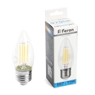 Лампа светодиодная Feron LB-713 Свеча E27 11W 230V 6400K, 38274