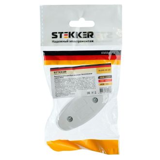 Выключатель на шнур STEKKER GLS10-01-20 250В, 10A, белый, 39002