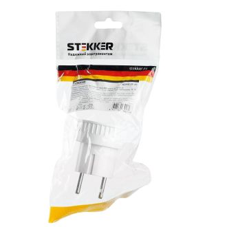 Переходник сетевой б/з STEKKER ADP10-05-20, 250В, 10A, IP20, белый, 39005