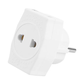 Разветвитель сетевой 3-местный компактный б/з STEKKER ADP10-16-20, 250В, 10A, IP20, белый, 39006
