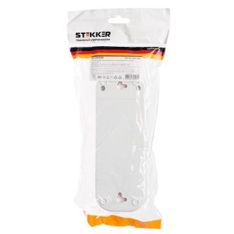 Розетка переносная разборная 3-местная б/з, STEKKER, PST10-300-20, 250В, 10A, IP20，белый, 39008