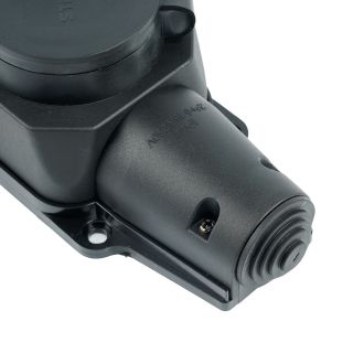 Розетка переносная 4-местная c/з, STEKKER, RST16-24-44, 250В, 16А, IP44, черный, 39019