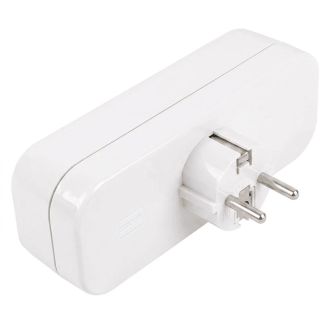 Разветвитель сетевой 3-местный с/з STEKKER ADP16-23-20, 250V, 16A, ABS пластик, белый, 39024