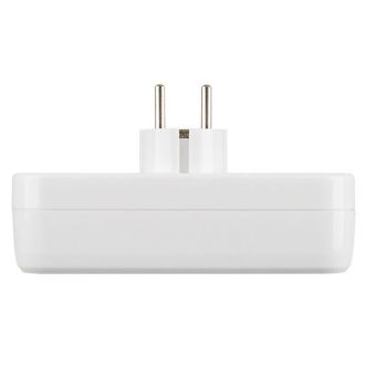 Разветвитель сетевой 3-местный с/з STEKKER ADP16-23-20, 250V, 16A, ABS пластик, белый, 39024