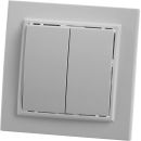Выключатель 2-клавишный, STEKKER, PSW10-9004-01, 250В, 10А, серия Эрна, белый, 39044 Выключатель 2-клавишный, STEKKER, PSW10-9004-01, 250В, 10А, серия Эрна, белый, 39044