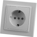 Розетка 1-местная с/з STEKKER PST16-9010-01, 250В, 16А с защитной шторкой, серия Эрна, белый, 39050