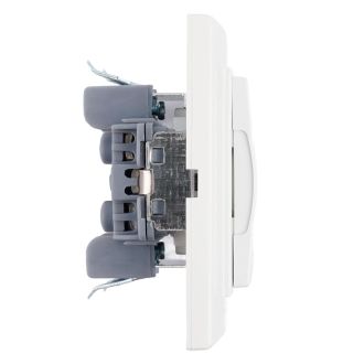 Розетка 1-местная с/з с крышкой STEKKER, PST16-9012-01, 250В, 16А с защитной шторкой, серия Эрна, белый, 39052