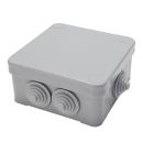 Коробка разветвительная STEKKER EBX10-37-44, 93*93*45мм, 250/380В, 10А, 7 вводов, IP44, светло-серая (КЭМ 5-10-7 (П)), 39252