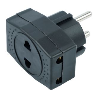 Разветвитель сетевой 3-местный компактный б/з STEKKER ADP10-16-20, 250V, 10A, черный, 39295