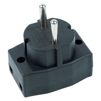 Разветвитель сетевой 3-местный компактный б/з STEKKER ADP10-16-20, 250V, 10A, черный, 39295