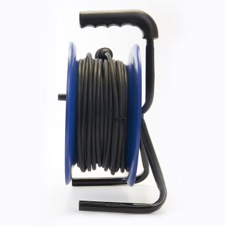 Удлинитель на металлической катушке с/з 4-местный Stekker, PRF02-41-30, 30м, 3*2,5, серия Professional, синий, 39296