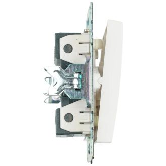 Выключатель 2-клавишный (механизм), STEKKER GLS10-7104-01, 250V, 10А, серия Катрин, белый, 39300