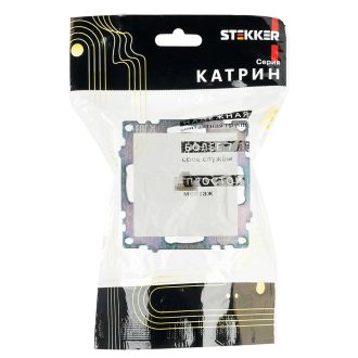 Розетка компьютерная 1-местная RJ-45 (механизм), STEKKER GLS00-7107-01, серия Катрин, белый, 39305
