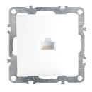 Розетка компьютерная 1-местная RJ-45 (механизм), STEKKER PST00-9107-01, серия Эрна, белый, 39314