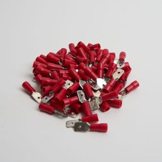 Наконечник плоский Изолированный (папа) РпИп 0,5-1,5, STEKKER, LD401-15250 (упаковка 100 шт), 39409