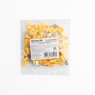 Наконечник плоский Изолированный (папа) РпИп 6-250, STEKKER, LD401-60250 (упаковка 100 шт), 39411