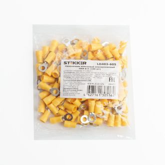 Наконечник кольцевой изолированный НКИ 6-5, LD403-605 (упаковка 100 шт), STEKKER, 39421