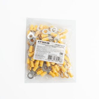 Наконечник кольцевой изолированный НКИ 6-8, LD403-608 (упаковка 100 шт), STEKKER, 39423