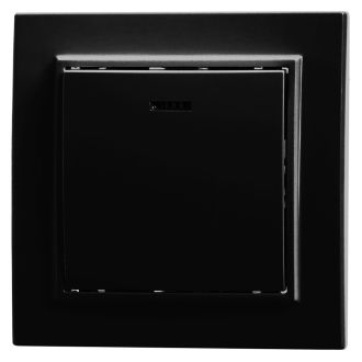 Выключатель 1-клавишный c индикатором STEKKER, PSW10-9001-03, 250V, 10А, серия Эрна, черный, 39470