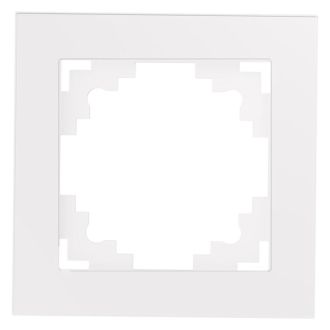 Рамка 1-местная, стекло, STEKKER, GFR00-7001-01, серия Катрин, белый, 39517