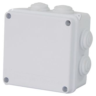 Коробка разветвительная STEKKER EBX30-02-65, 100*100*70 мм, 7 мембранных вводов, IP65, светло-серая, 39554