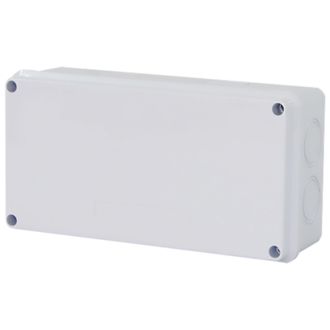 Коробка разветвительная STEKKER EBX31-04-65, 200*100*70 мм, 8 выбивных отверстий, IP65, светло-серая, 39560