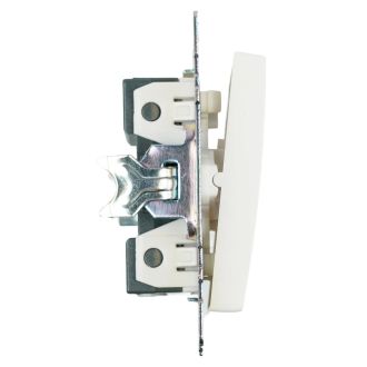 Переключатель 1-клавишный (механизм), STEKKER GLS10-7105-01, 250V, 10А, серия Катрин, белый, 39572